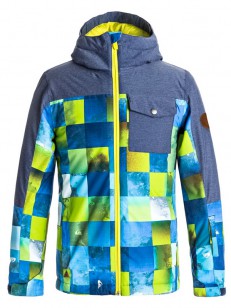 Quiksilver MISS BLOCK BLUE SULPHUR ICEY CHECK