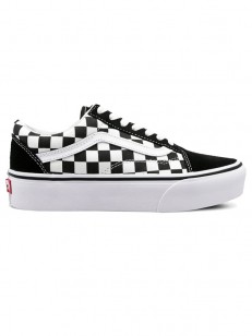 Vans OLD SKOOL PLATFOR (CHECKERBOARD)BLK/TR WHT