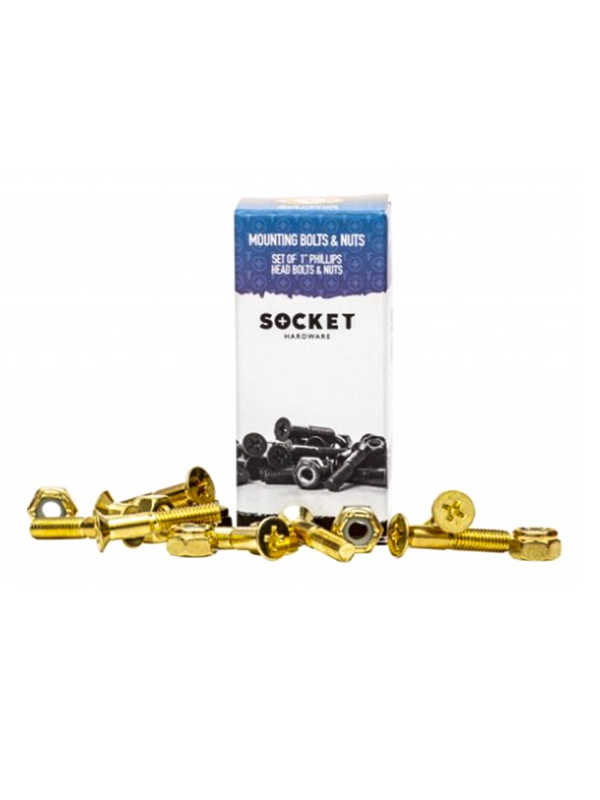 Socket Phillips Head GOLD šrouby na skateboard /